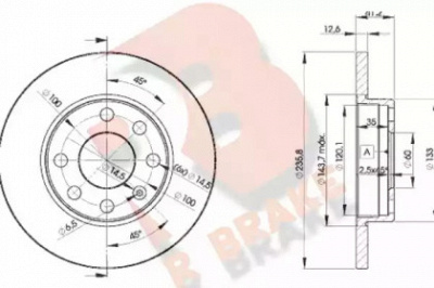 R BRAKE 78rbd21240 -  Тормозной диск